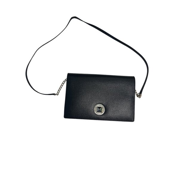 kate spade Handbags - Kate Spade Black Leather Crossbody – Pyramid Stud Clasp, Minimalist Evening Bag